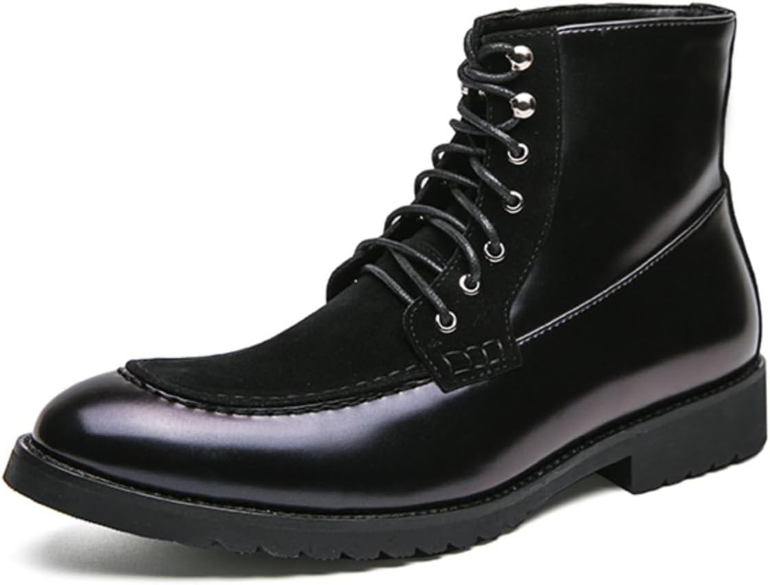 Мужские кожаные ботинки LSHWCIFT на шнуровке с резиновой подошвой, комбинация гладкой кожи и замши, для повседневной, деловой и уличной носки, черный
Мужские кожаные ботинки LSHWCIFT на шнуровке с резиновой подошвой, комбинация гладкой кожи и замши, для повседневной, деловой и уличной носки, черный