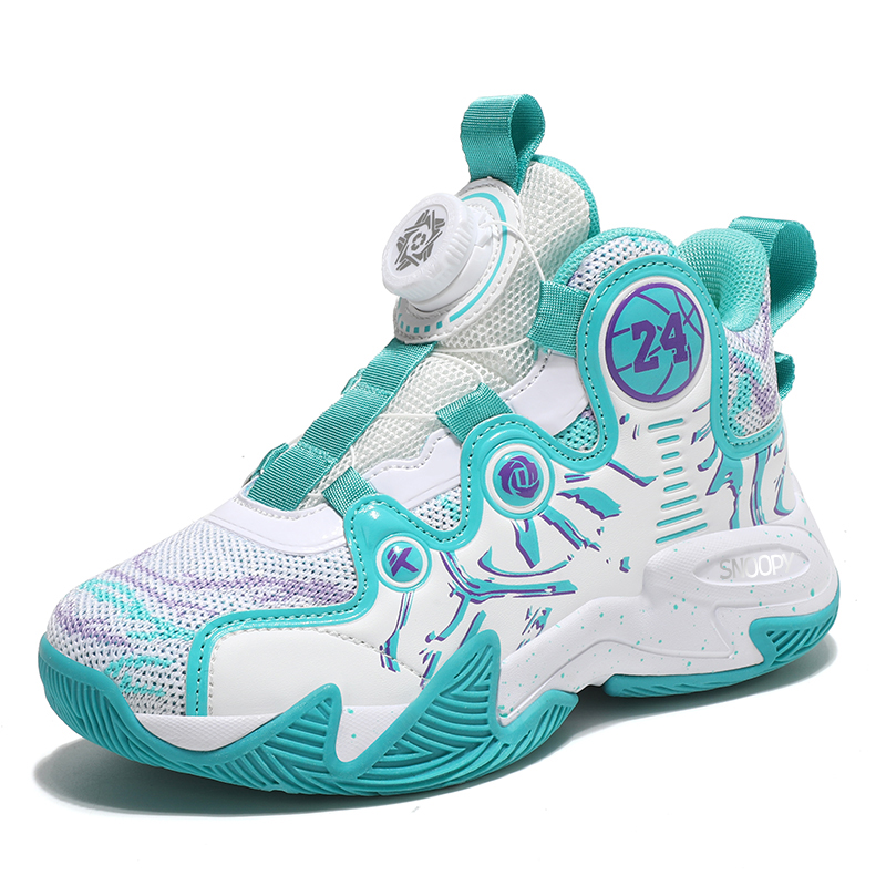 Противоскользящие и износостойкие дышащие высокие детские баскетбольные кроссовки с отскоком SNOOPY, аква
Противоскользящие и износостойкие дышащие высокие детские баскетбольные кроссовки с отскоком SNOOPY, аква