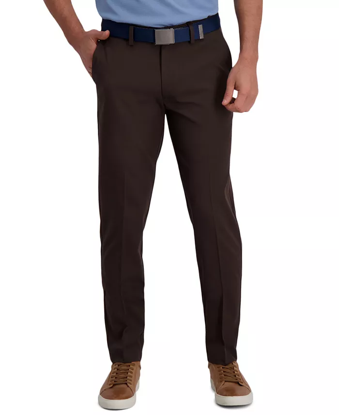 Брюки Cool Right Performance Flex Slim Fit с плоской передней частью Haggar, коричневый 
Брюки Cool Right Performance Flex Slim Fit с плоской передней частью Haggar, коричневый