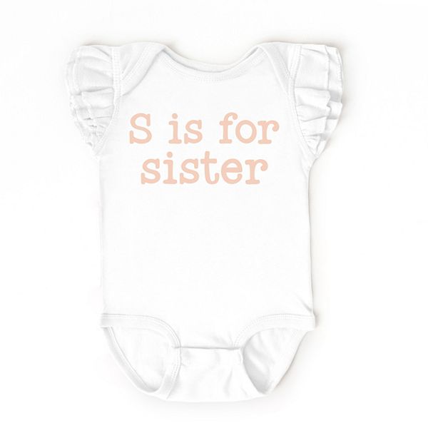 Боди с рукавами-крылышками S is for sister The Juniper Shop, White
Боди с рукавами-крылышками S is for sister The Juniper Shop, White