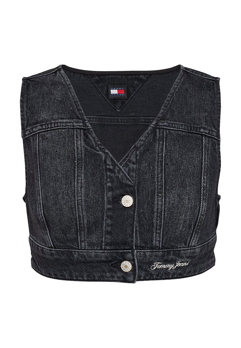 Блуза CROPPED BUTTON Tommy Jeans, черный деним
Блуза CROPPED BUTTON Tommy Jeans, черный деним