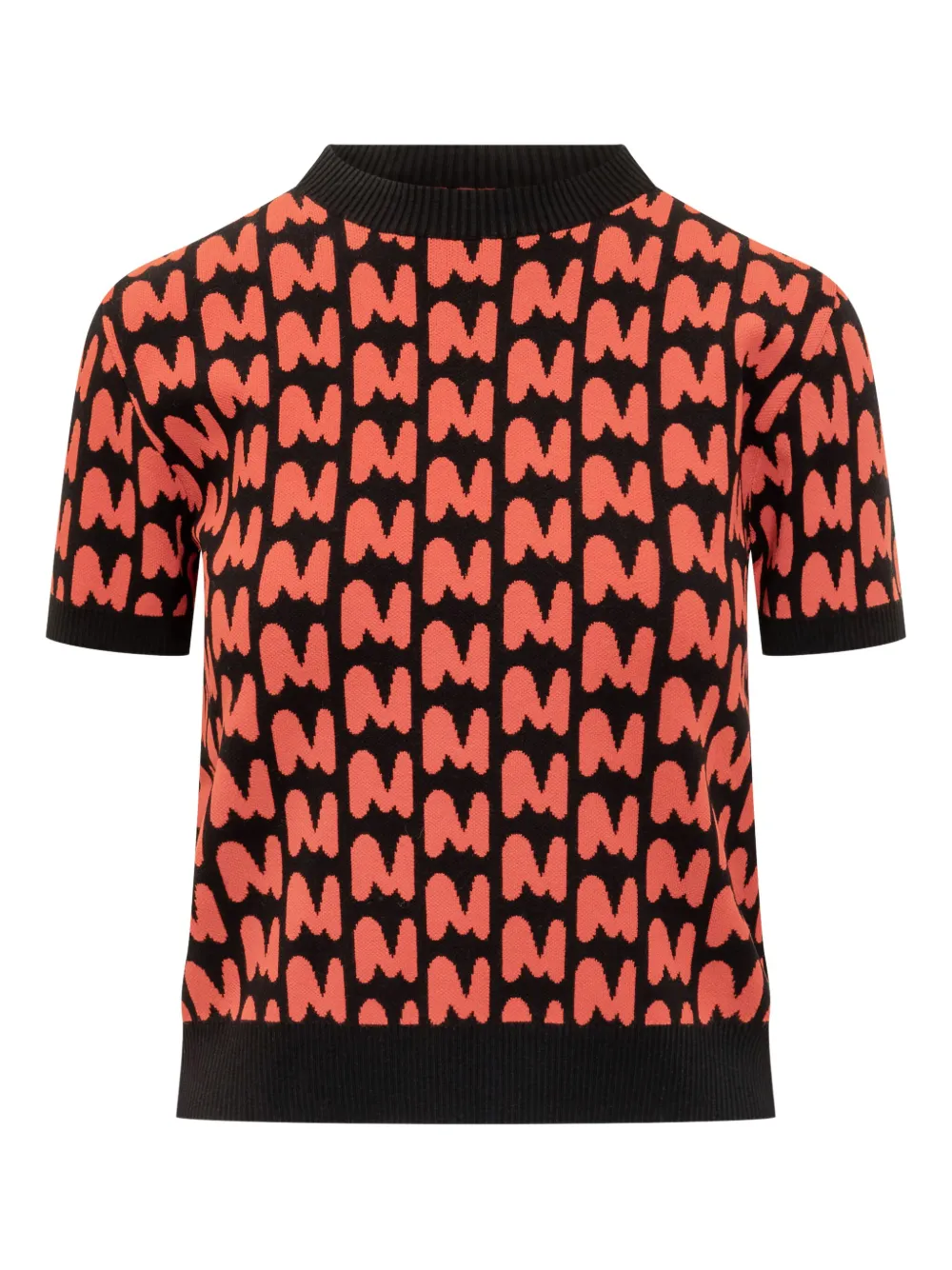 Свитер с короткими рукавами и жаккардовым логотипом MSGM, черный
Свитер с короткими рукавами и жаккардовым логотипом MSGM, черный