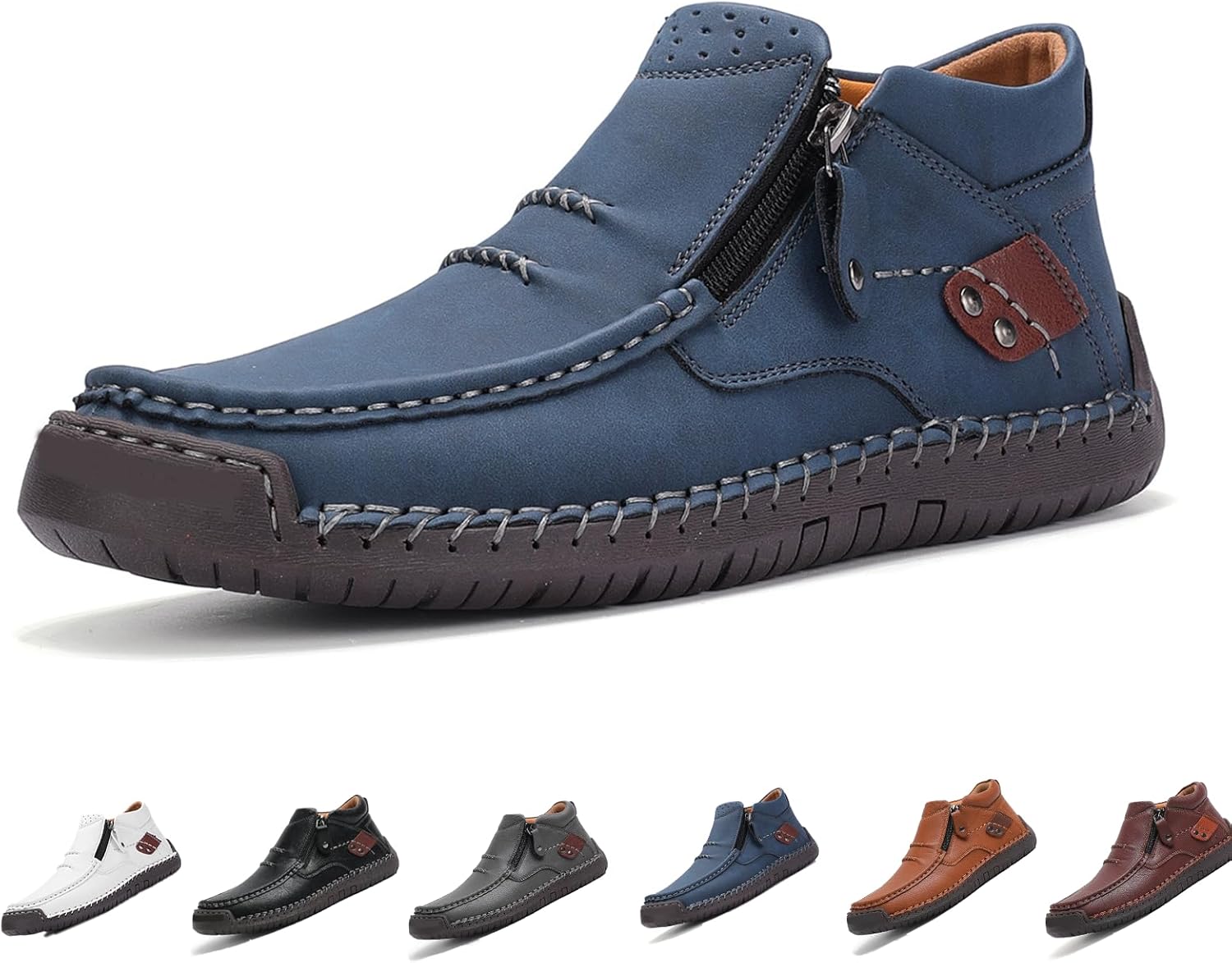 Мужские ортопедические кожаные слипоны ручной работы, водонепроницаемые ботинки с широкой носочной частью, боковой молнией, противоскользящей плоской подошвой, легкие прогулочные лоферы Generic, синий
Мужские ортопедические кожаные слипоны ручной работы, водонепроницаемые ботинки с широкой носочной частью, боковой молнией, противоскользящей плоской подошвой, легкие прогулочные лоферы Generic, синий