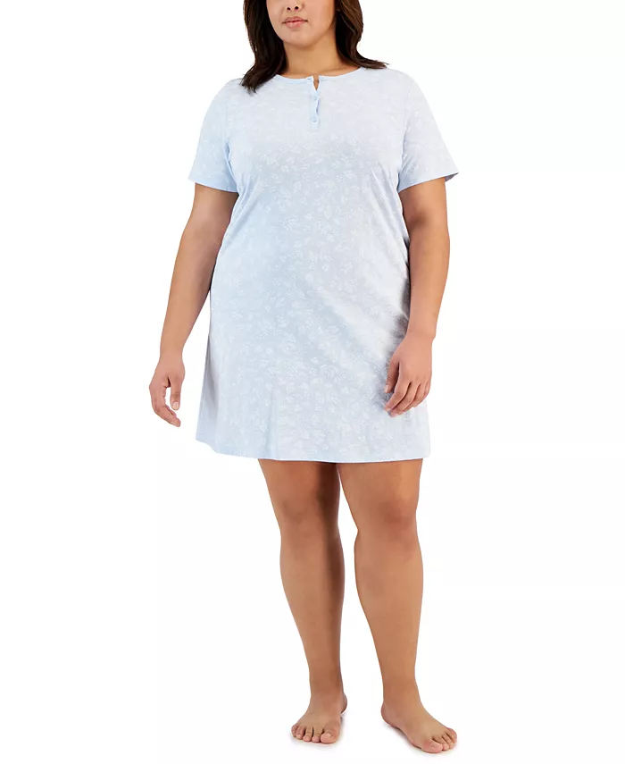 Свободная ночная сорочка из хлопка с цветочным принтом Ditsy, Plus Size Charter Club, синий
Свободная ночная сорочка из хлопка с цветочным принтом Ditsy, Plus Size Charter Club, синий