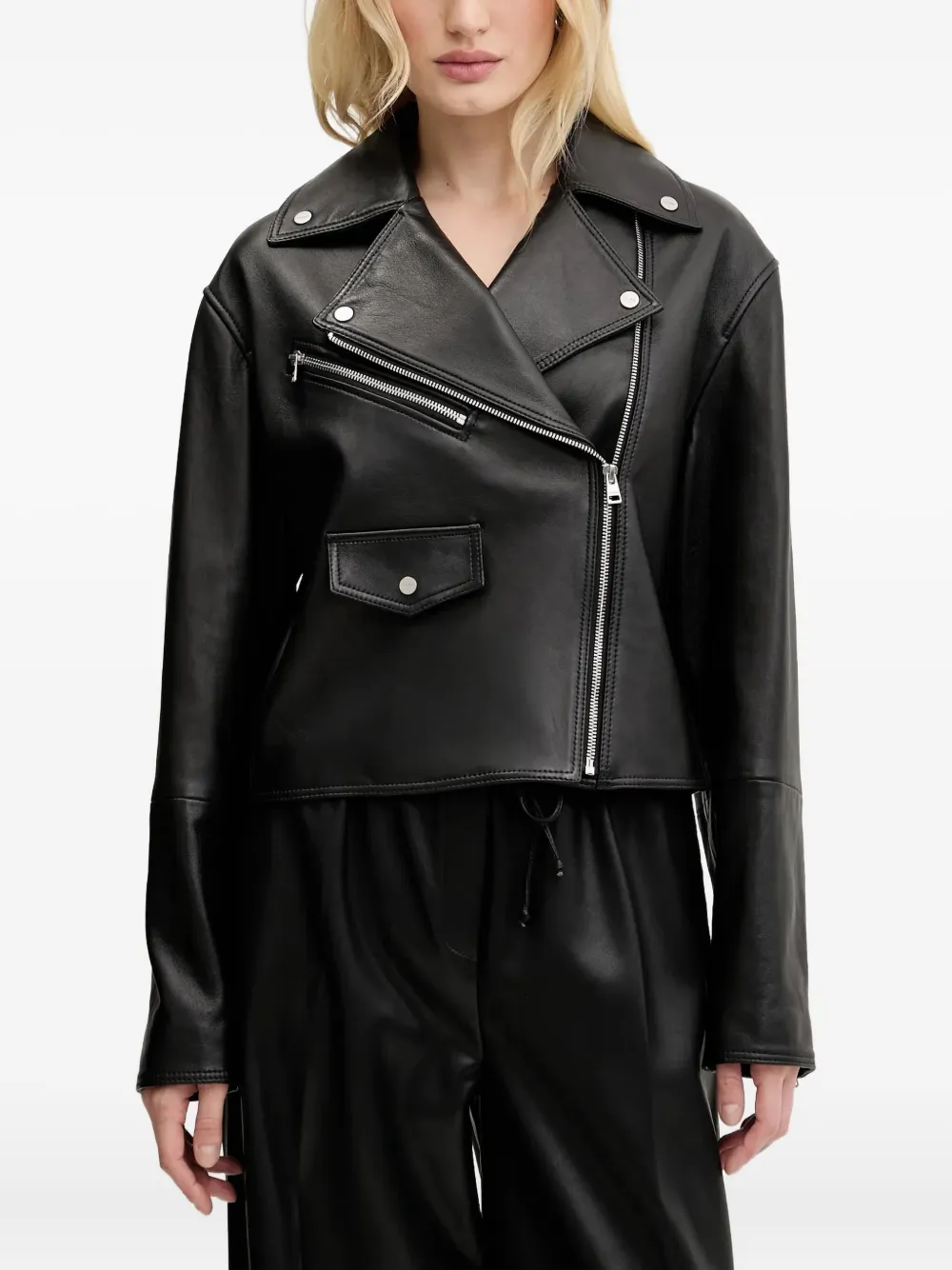 Байкерская куртка на молнии HUGO, черный
Байкерская куртка на молнии HUGO, черный