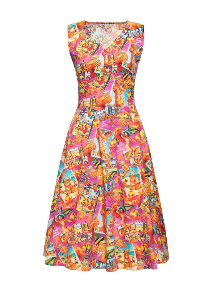 Длинное платье Queen Kerosin Swing Miami & Long Beach, разноцветный 
Длинное платье Queen Kerosin Swing Miami & Long Beach, разноцветный