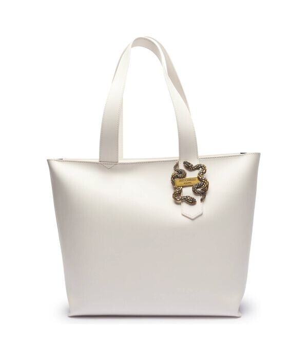 Сумка шоппер Just Cavalli с декором ручки, белый 
Сумка шоппер Just Cavalli с декором ручки, белый