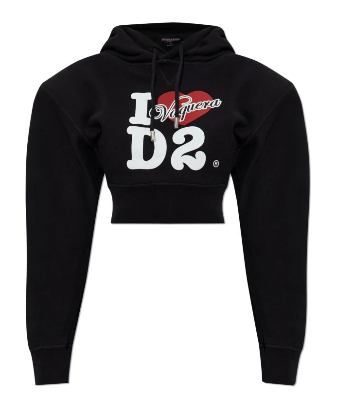 Короткая толстовка Dsquared2, черный
Короткая толстовка Dsquared2, черный