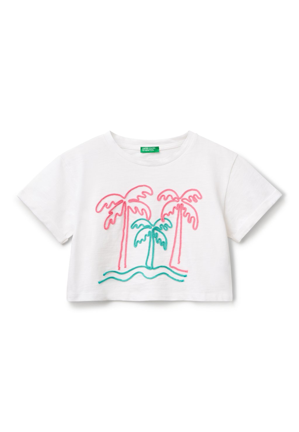 Футболка с принтом United Colors of Benetton, белый 
Футболка с принтом United Colors of Benetton, белый