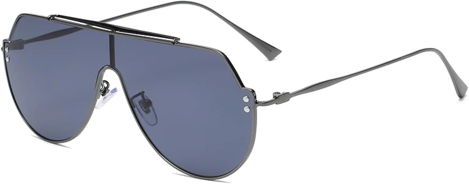 Солнцезащитные очки с защитой от УФ-излучения UV400 | Увеличенная оправа из сплава, овальные линзы | Для женщин и мужчин, для занятий спортом на открытом воздухе и вождения DSVIGF, Gun Frame Black
Солнцезащитные очки с защитой от УФ-излучения UV400 | Увеличенная оправа из сплава, овальные линзы | Для женщин и мужчин, для занятий спортом на открытом воздухе и вождения DSVIGF, Gun Frame Black