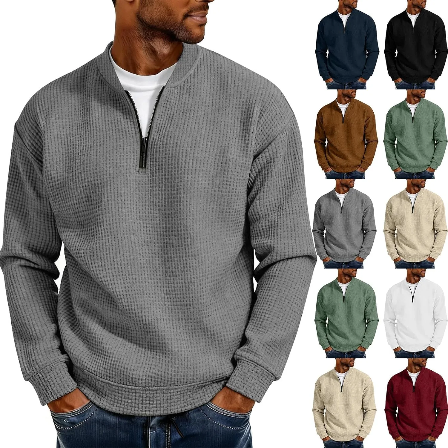 Мужской свитер-пуловер Slim Fit с длинными рукавами и молнией на четверть Lmdudan
Мужской свитер-пуловер Slim Fit с длинными рукавами и молнией на четверть Lmdudan