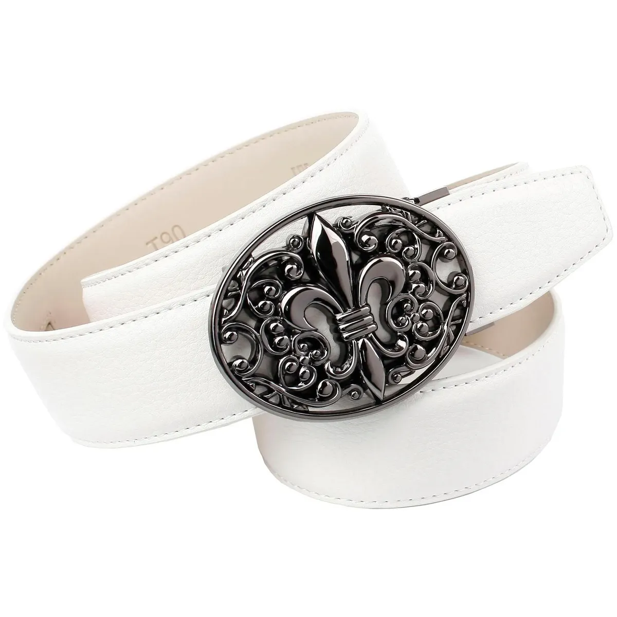 Кожаный ремень Anthoni Crown с застежкой в форме лилии антрацитового цвета, белый
Кожаный ремень Anthoni Crown с застежкой в форме лилии антрацитового цвета, белый