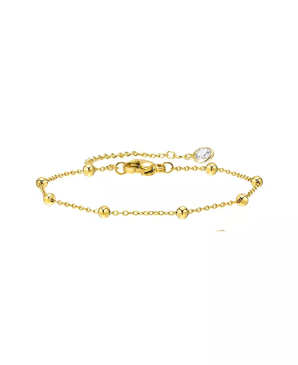 Браслет из золотых звеньев с бусинами и регулируемой цепочкой Hollywood Sensation, gold
Браслет из золотых звеньев с бусинами и регулируемой цепочкой Hollywood Sensation, gold