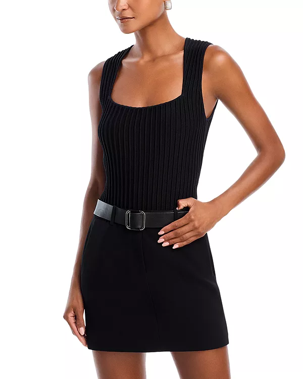 Османская жатая вязаная майка French Connection, черный
Османская жатая вязаная майка French Connection, черный