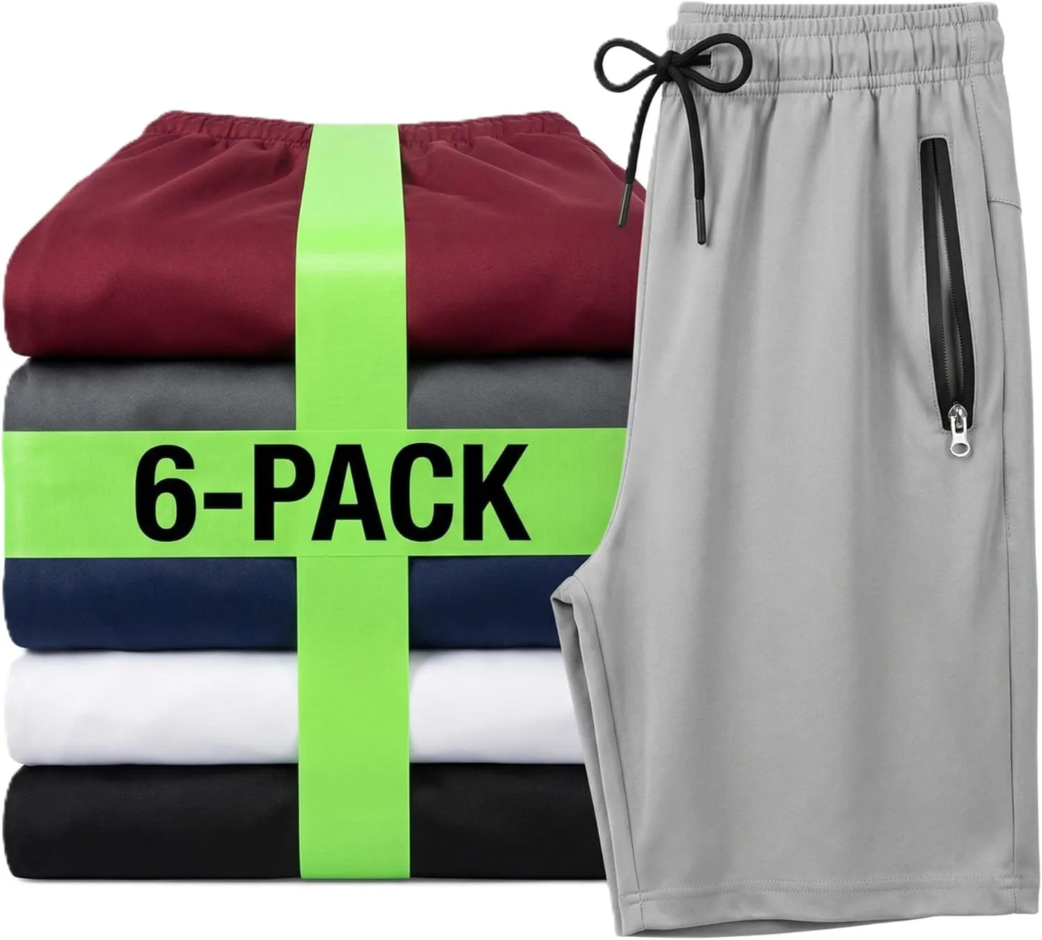 6 шорт мужских спортивных с карманами на молнии, быстросохнущие для баскетбола и бега XWC
6 шорт мужских спортивных с карманами на молнии, быстросохнущие для баскетбола и бега XWC