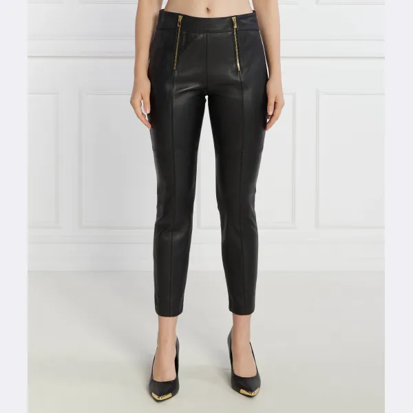 Кожаные брюки узкого кроя Pinko, черный
Кожаные брюки узкого кроя Pinko, черный