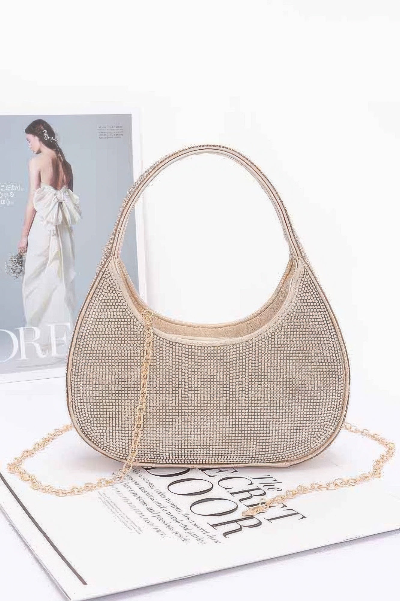 Сумка-хобо со стразами FASHNZFAB, золотой
Сумка-хобо со стразами FASHNZFAB, золотой