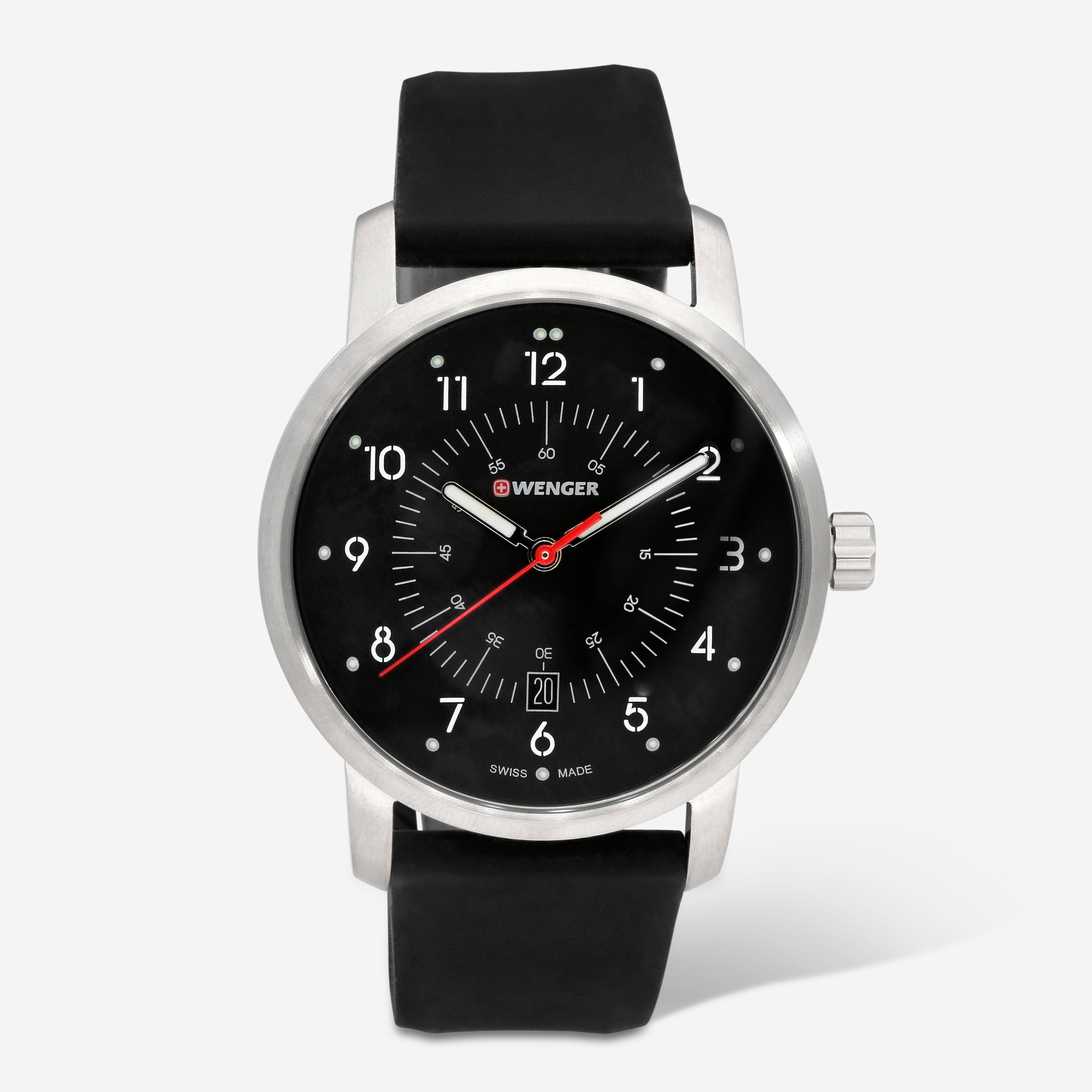 Часы Wenger Swiss Army 01.1641.115 Avenue с черным циферблатом 42 мм 
Часы Wenger Swiss Army 01.1641.115 Avenue с черным циферблатом 42 мм