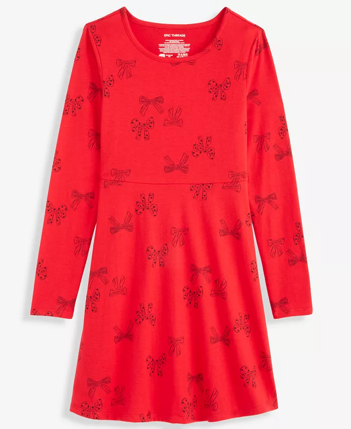 Детское платье с принтом бантиков для девочек 5-20 Epic Threads, красный
Детское платье с принтом бантиков для девочек 5-20 Epic Threads, красный