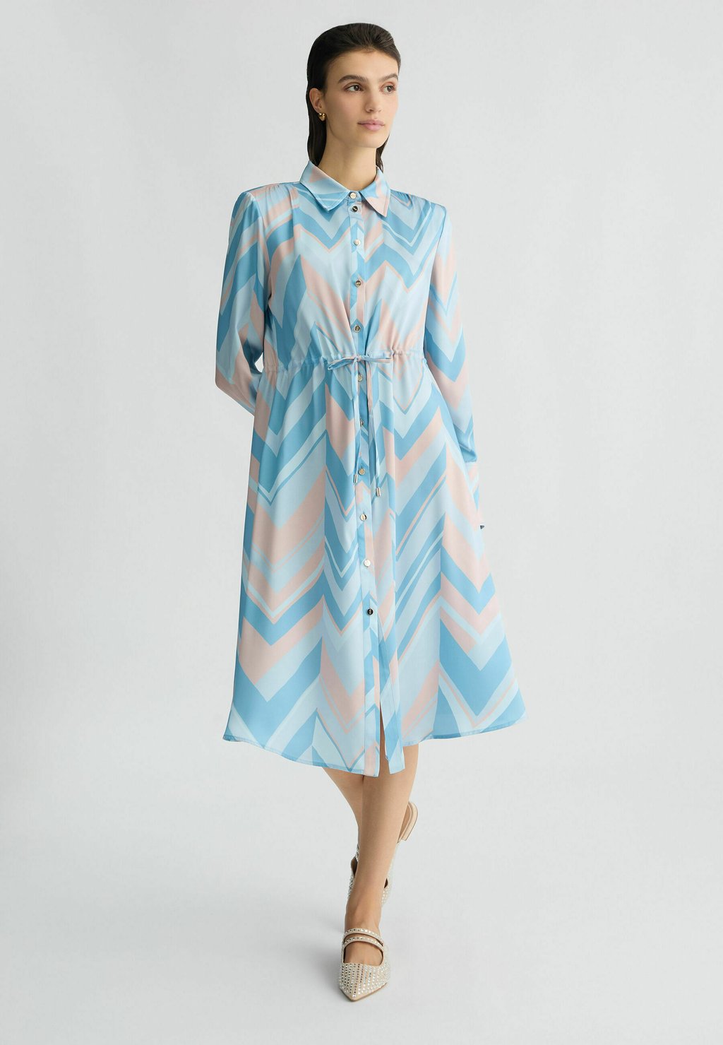 Платье-рубашка JUNGLE PRINTED LIU JO, светло-голубой 
Платье-рубашка JUNGLE PRINTED LIU JO, светло-голубой