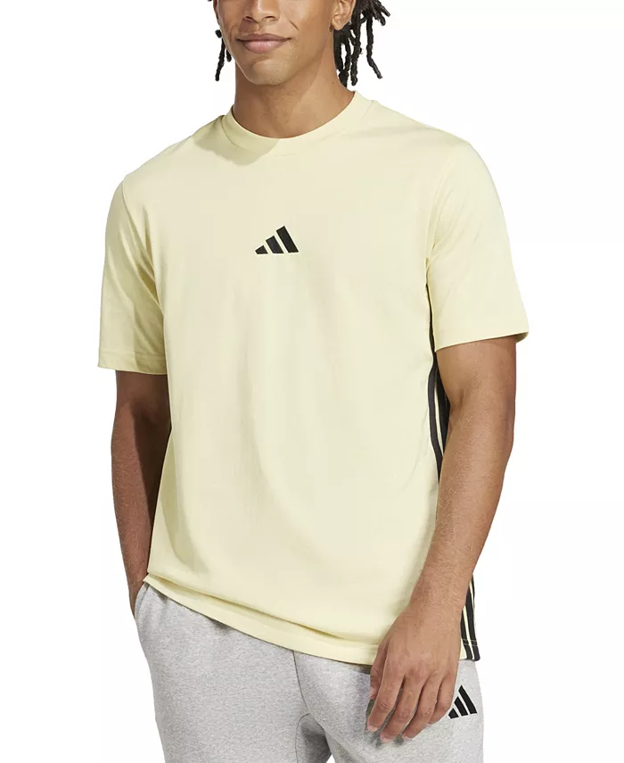 Мужская базовая футболка Essential Three-Stripes из одинарного джерси adidas, коричневый
Мужская базовая футболка Essential Three-Stripes из одинарного джерси adidas, коричневый