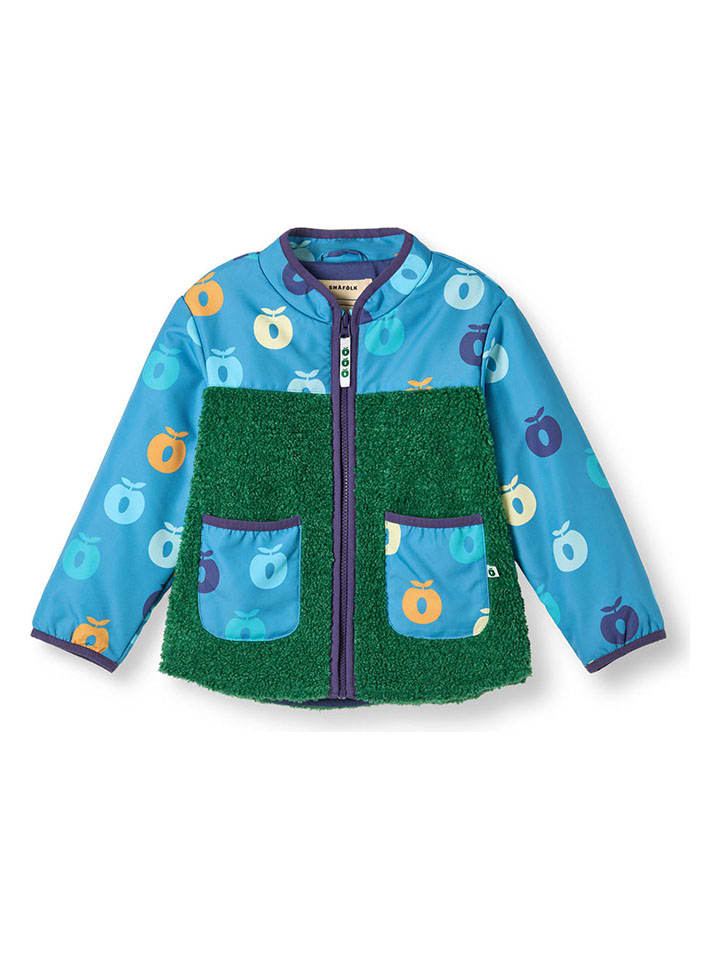 Флисовая куртка Яблоки зелено-синего цвета Småfolk
Флисовая куртка Яблоки зелено-синего цвета Småfolk