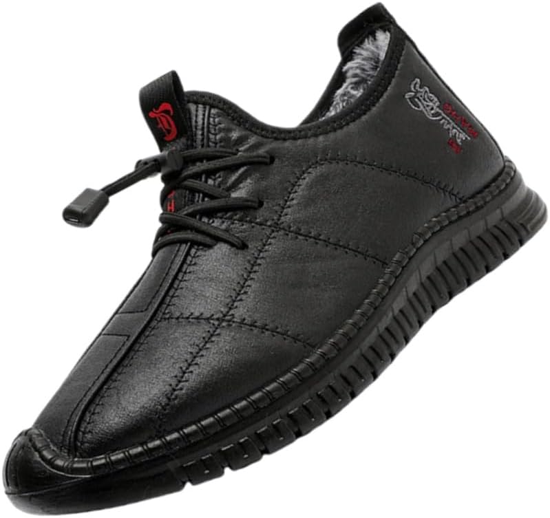 Мужские зимние утепленные флисом кроссовки большого размера, повседневные, однотонные, средней высоты, с противоскользящей PU подошвой, подходят для повседневного ношения Fmshi, черный
Мужские зимние утепленные флисом кроссовки большого размера, повседневные, однотонные, средней высоты, с противоскользящей PU подошвой, подходят для повседневного ношения Fmshi, черный