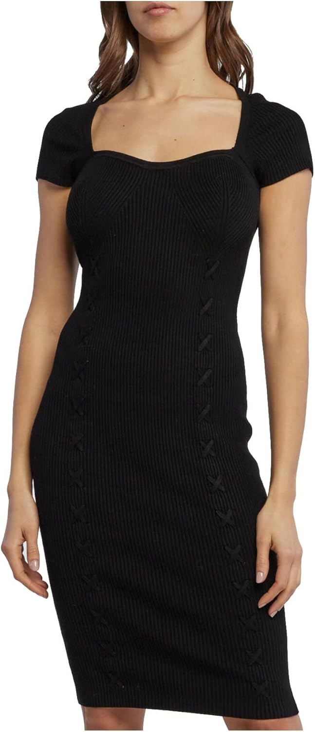 GUESS женское платье с каплевидным вырезом и короткими рукавами, Jet Black
GUESS женское платье с каплевидным вырезом и короткими рукавами, Jet Black