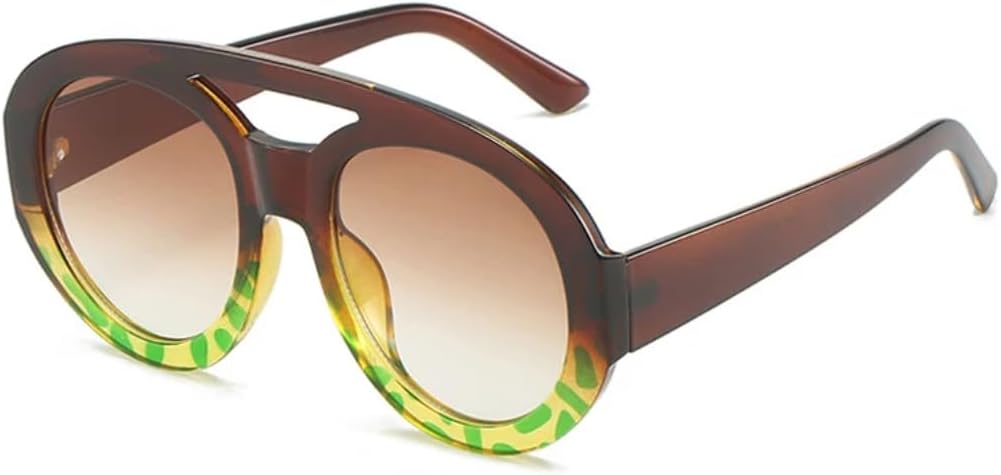 Винтажные женские круглые солнцезащитные очки с двойной перемычкой, модный градиентный дизайн, защита от УФ-излучения UV400, мужские трендовые очки в стиле панк UUPTTPL, Brown Pattern Tea
Винтажные женские круглые солнцезащитные очки с двойной перемычкой, модный градиентный дизайн, защита от УФ-излучения UV400, мужские трендовые очки в стиле панк UUPTTPL, Brown Pattern Tea