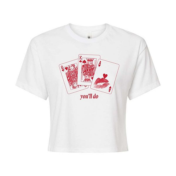 Футболка Juniors' you'll do playing cards cropped Licensed Character
Футболка Juniors' you'll do playing cards cropped Licensed Character