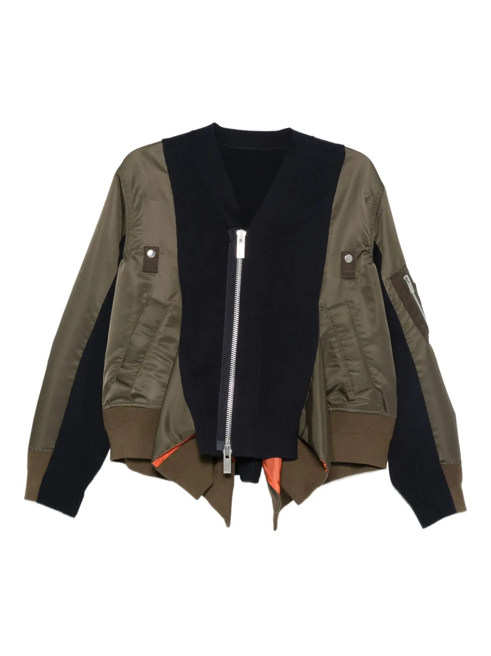 Куртка-бомбер с трикотажными вставками SACAI, коричневый
Куртка-бомбер с трикотажными вставками SACAI, коричневый