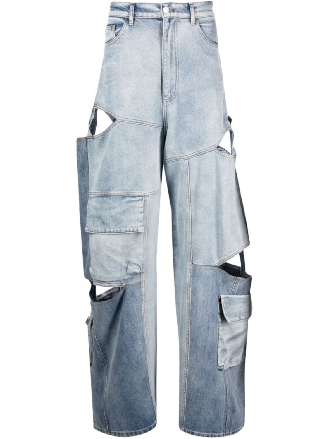 Джинсы карго с вырезами Natasha Zinko, синий
Джинсы карго с вырезами Natasha Zinko, синий