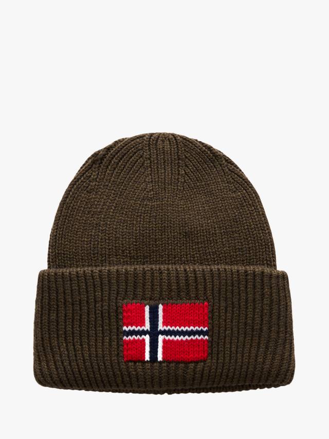 Вязаная шапка-бини из шерстяной смеси с норвежским флагом Napapijri
Вязаная шапка-бини из шерстяной смеси с норвежским флагом Napapijri