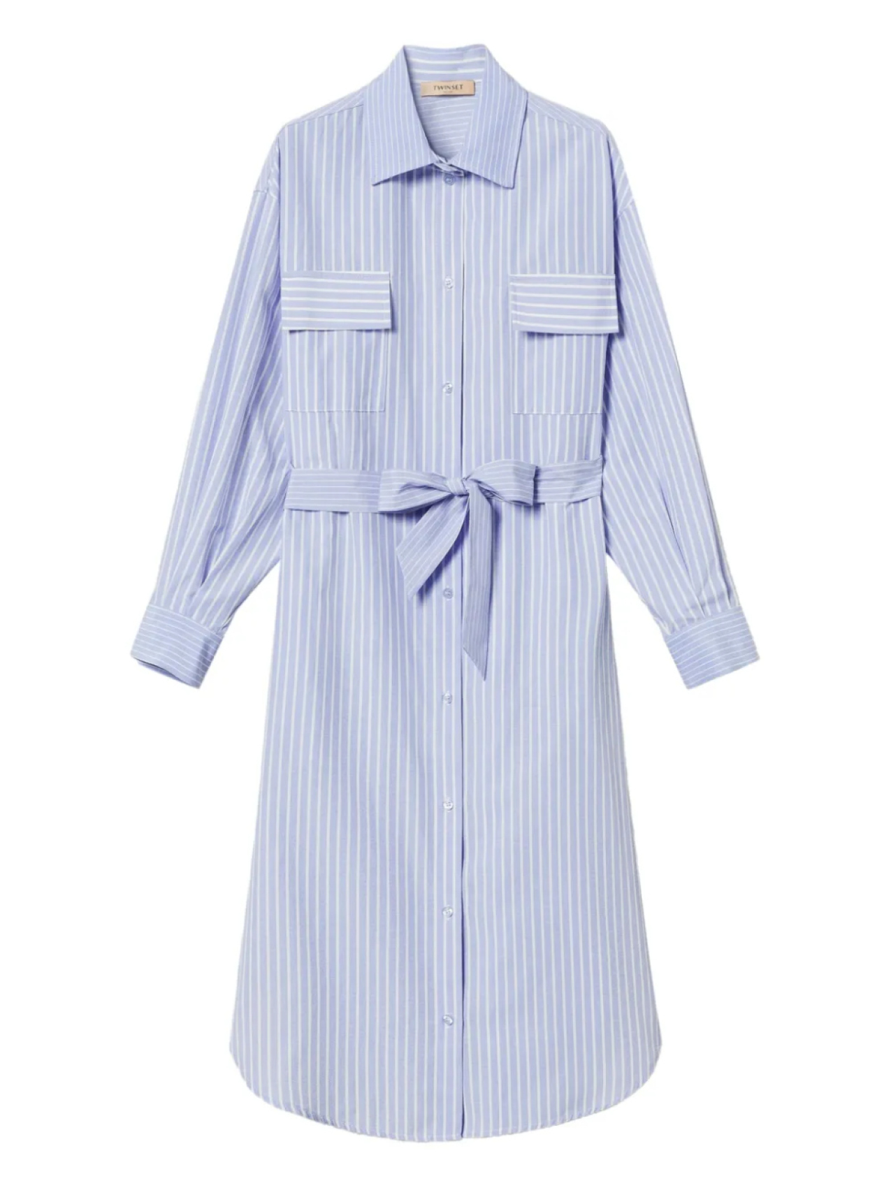 Полосатое платье-рубашка TWINSET, синий
Полосатое платье-рубашка TWINSET, синий
