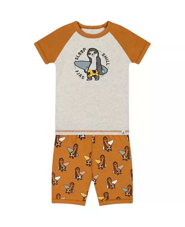 Детский пижамный комплект из двух частей из органического хлопка с короткими штанинами для малышей. Deux Par Deux, коричневый
Детский пижамный комплект из двух частей из органического хлопка с короткими штанинами для малышей. Deux Par Deux, коричневый