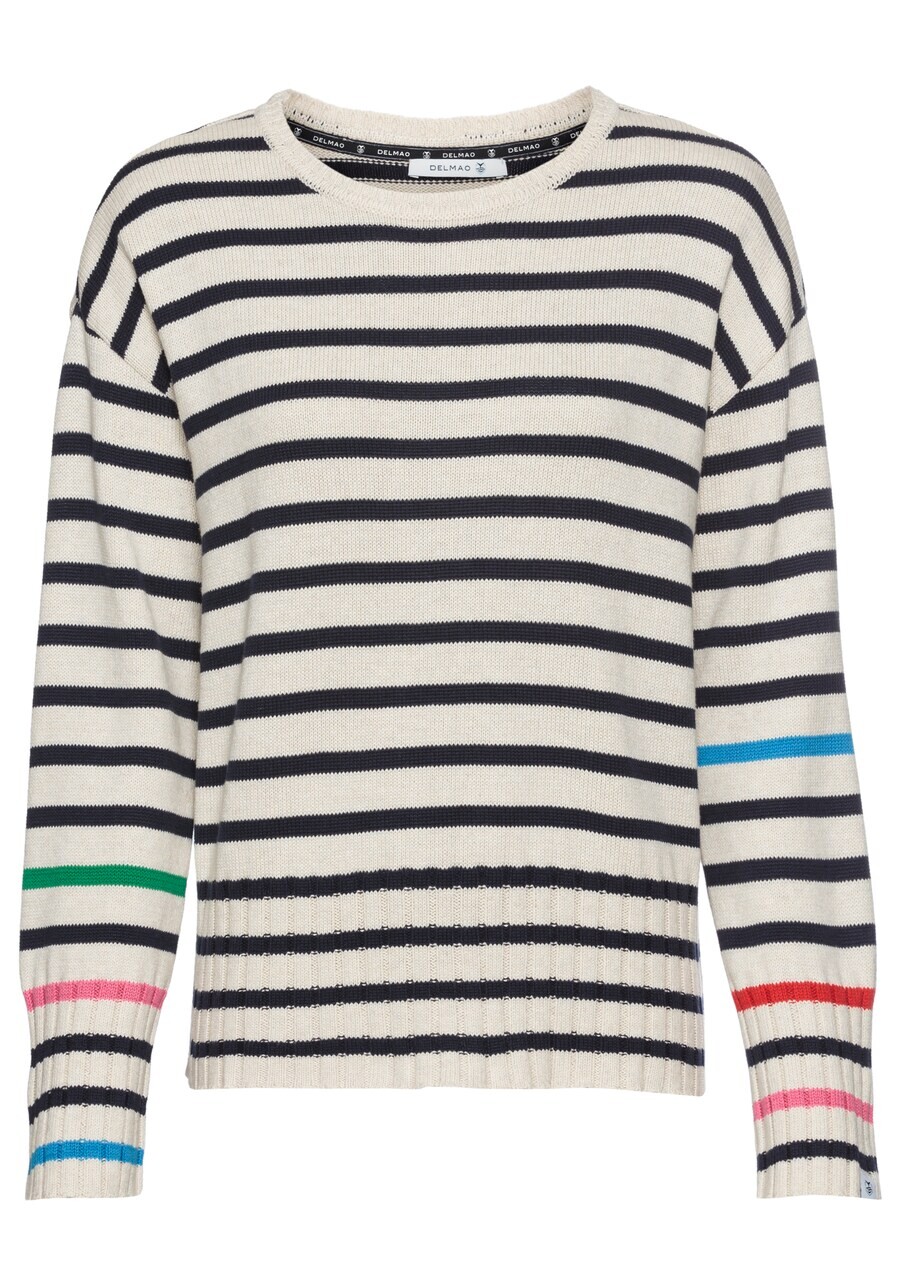 Тонкий вязаный свитер DELMAO Sweater, цвет beige/black
Тонкий вязаный свитер DELMAO Sweater, цвет beige/black