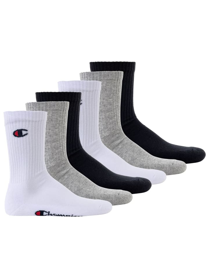 Champion Носки, упаковка из 6 пар, черно-бело-серые
Champion Носки, упаковка из 6 пар, черно-бело-серые