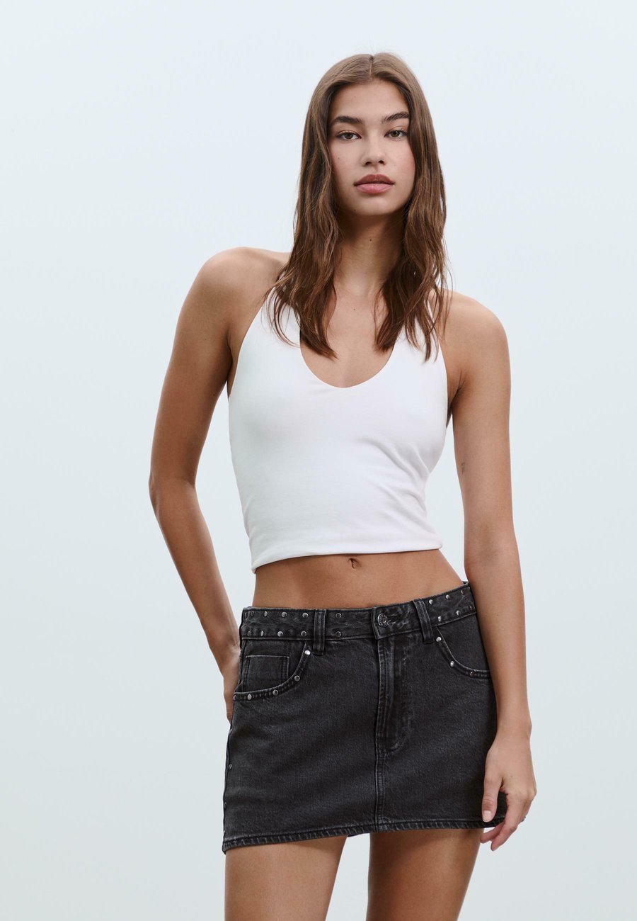 Юбка Stradivarius Mini skirt, Mottled Light Grey/Dark Grey
Юбка Stradivarius Mini skirt, Mottled Light Grey/Dark Grey