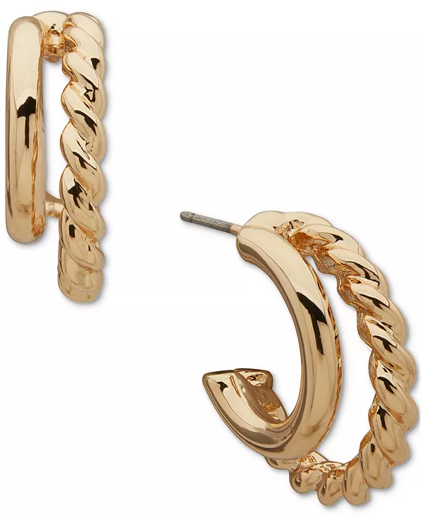 Двухрядные серьги-хагге из витой золотистой веревки Anne Klein, gold
Двухрядные серьги-хагге из витой золотистой веревки Anne Klein, gold