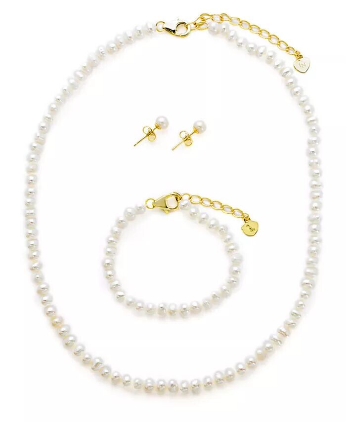 Комплект из пресноводного жемчуга для девочек - ожерелье, браслет, серьги Lily Nily
Комплект из пресноводного жемчуга для девочек - ожерелье, браслет, серьги Lily Nily