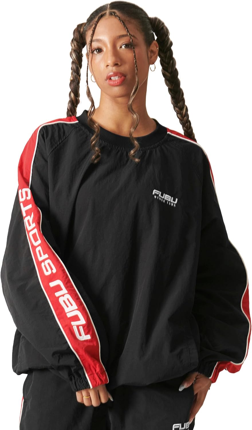 Толстовка FUBU, нейлоновый пуловер с длинным рукавом, логотип бренда, унисекс, для взрослых, черный
Толстовка FUBU, нейлоновый пуловер с длинным рукавом, логотип бренда, унисекс, для взрослых, черный