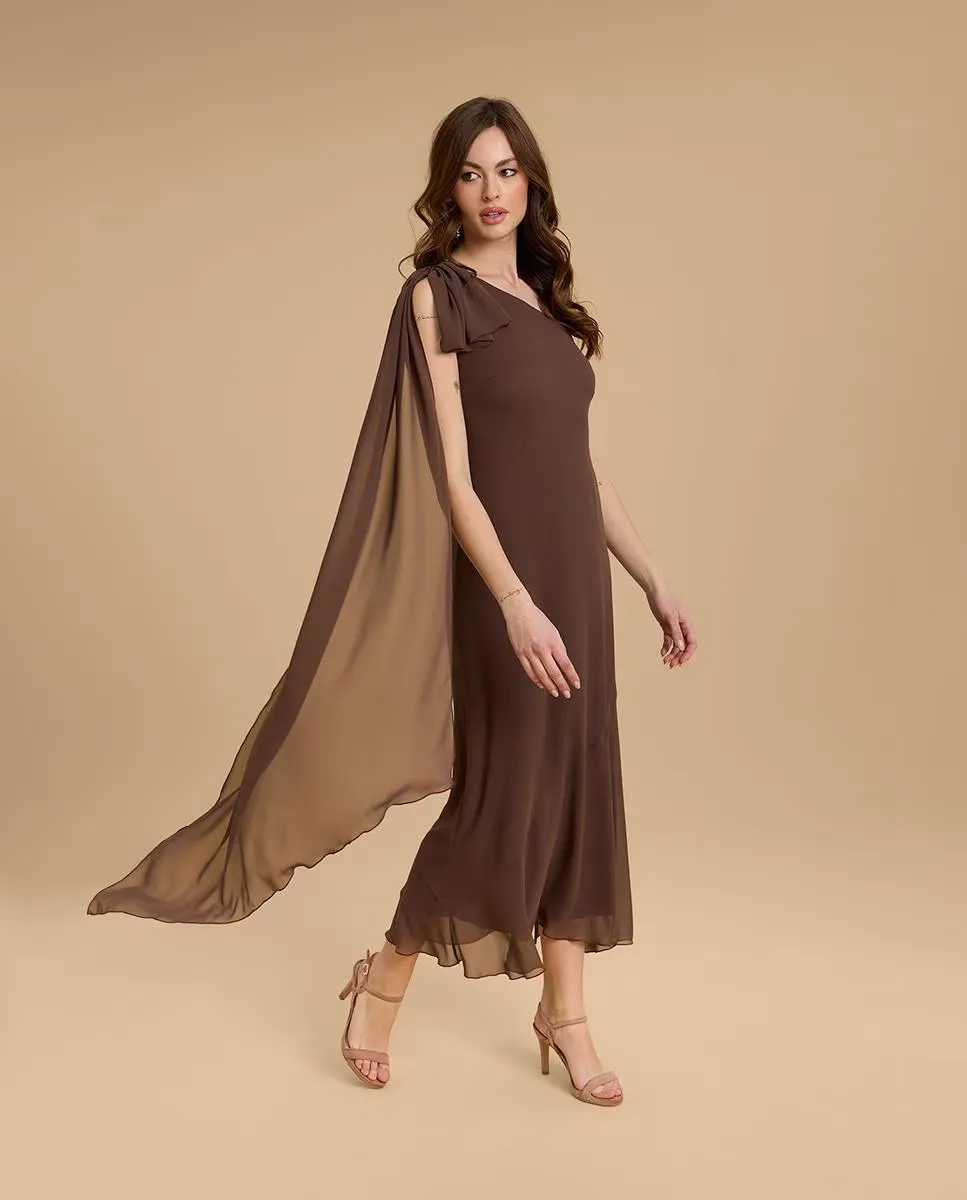 Асимметричное миди-платье Veneno en la piel, коричневый
Асимметричное миди-платье Veneno en la piel, коричневый