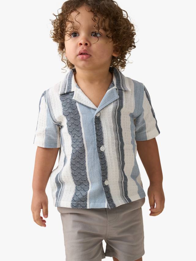 Детская хлопковая рубашка в полоску Angel & Rocket, белый/разноцветный
Детская хлопковая рубашка в полоску Angel & Rocket, белый/разноцветный