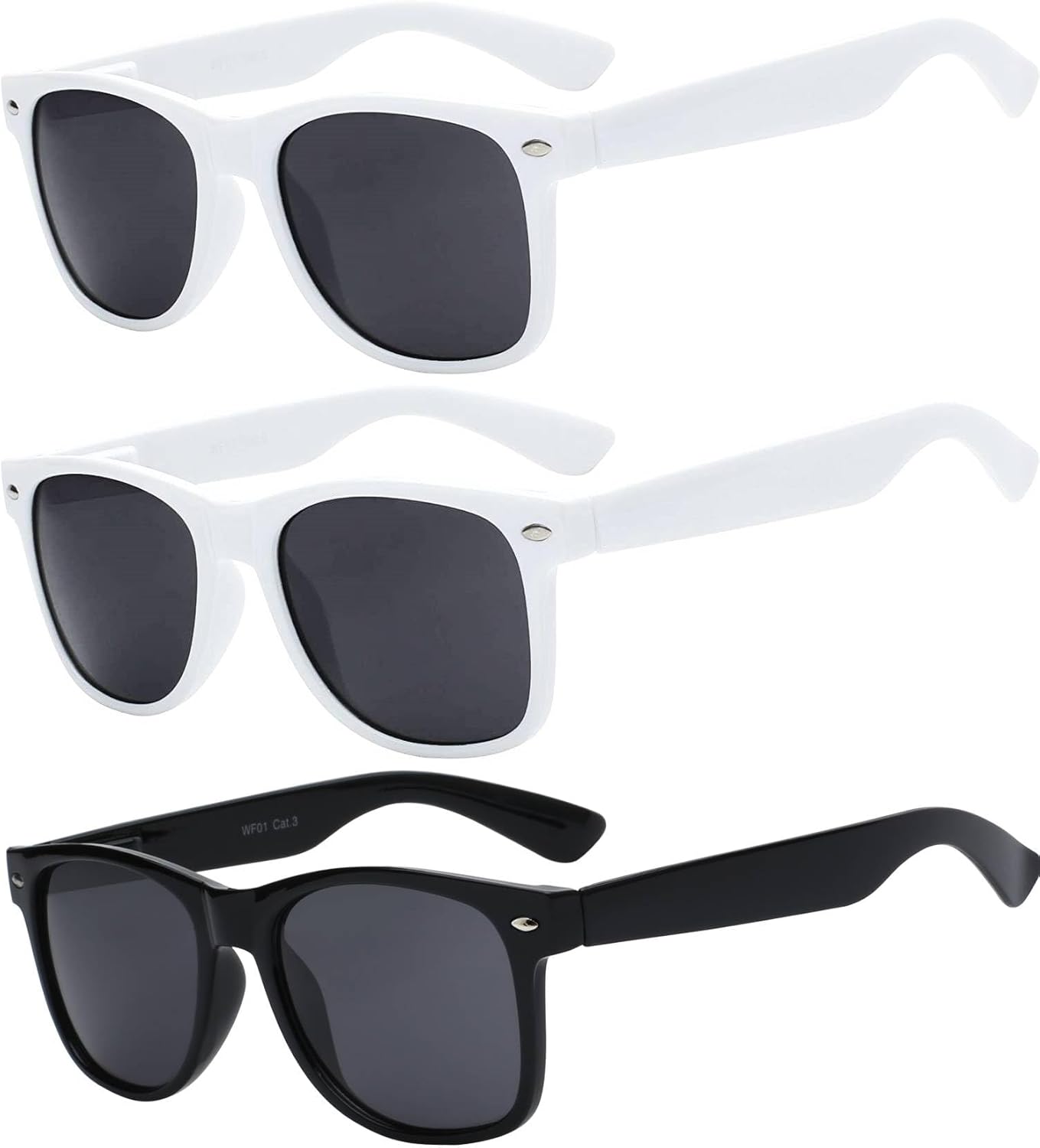 OWL, набор из 3 солнцезащитных очков для женщин и мужчин, с защитой от УФ-излучения, ретро-линзы дымчатого цвета, модные и стильные женские очки в цветной пластиковой оправе, White, White, Black
OWL, набор из 3 солнцезащитных очков для женщин и мужчин, с защитой от УФ-излучения, ретро-линзы дымчатого цвета, модные и стильные женские очки в цветной пластиковой оправе, White, White, Black