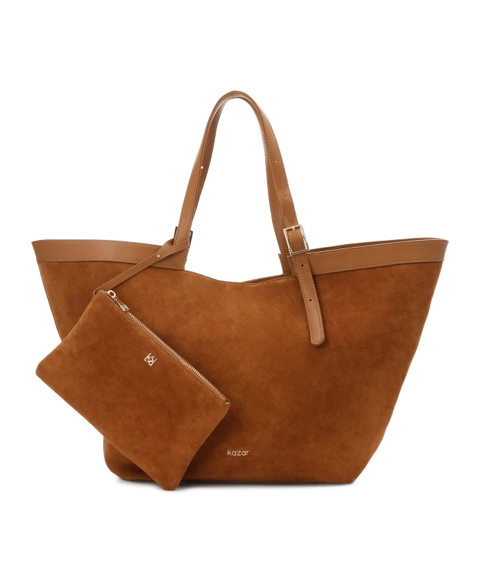 Светло-Коричневая замшевая трапециевидная сумка Kazar, коричневый
Светло-Коричневая замшевая трапециевидная сумка Kazar, коричневый