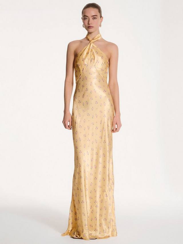 Макси-платье с цветочным вырезом в стиле арль OMNES, желтый
Макси-платье с цветочным вырезом в стиле арль OMNES, желтый