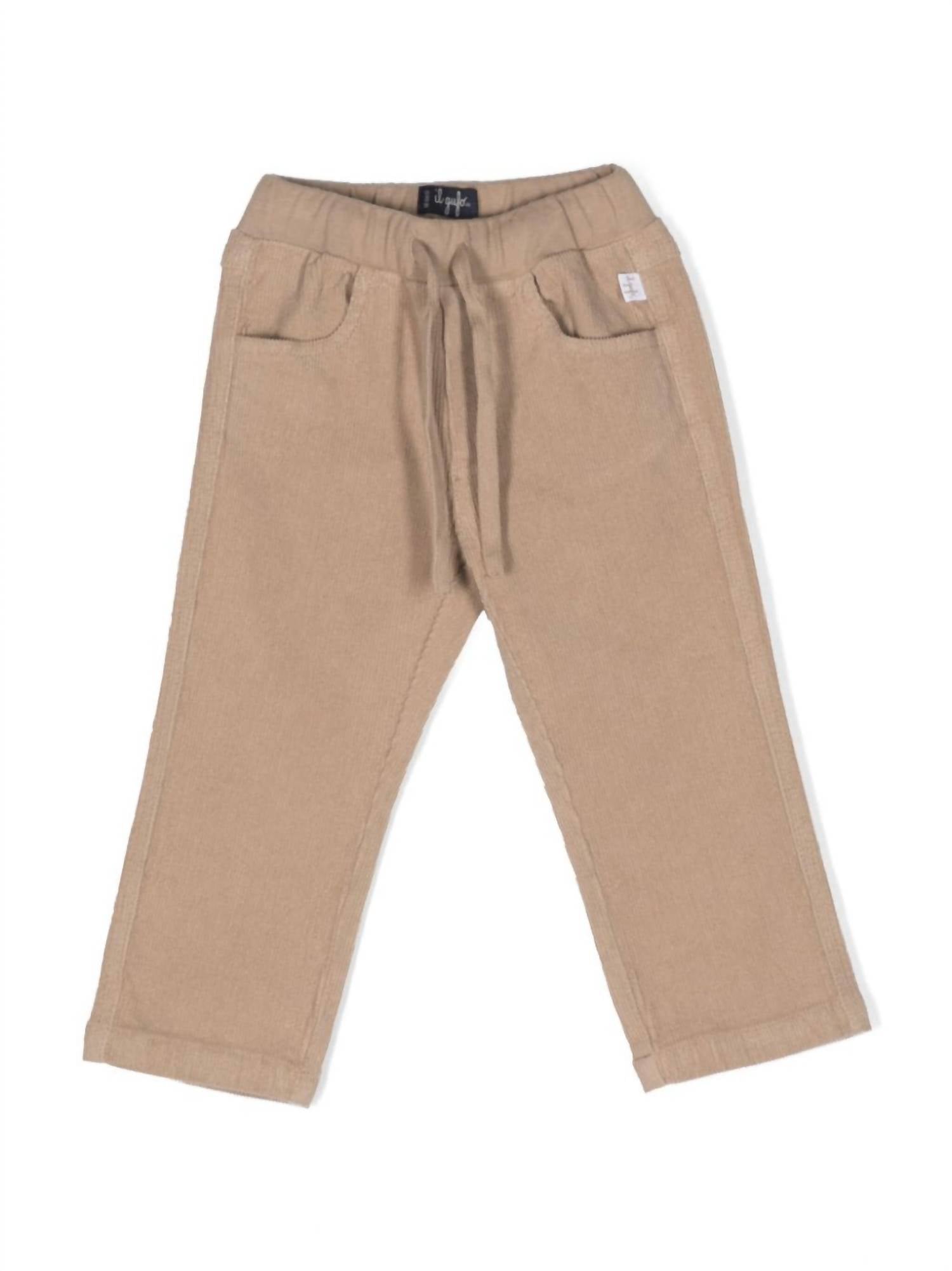 Детские вельветовые брюки на резинке в коричневом цвете Il Gufo
Детские вельветовые брюки на резинке в коричневом цвете Il Gufo