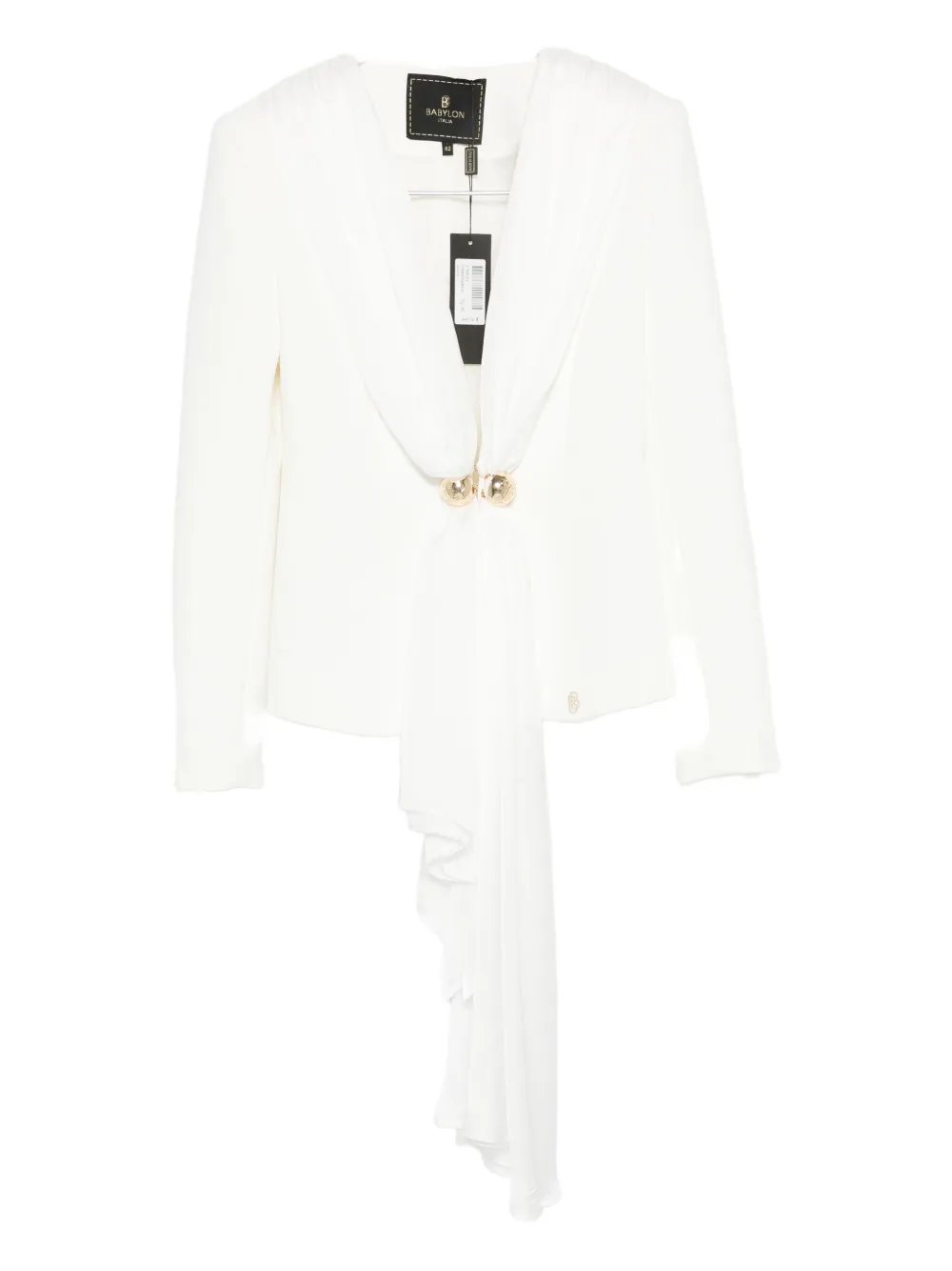 Драпированный жакет с бисерной отделкой Babylone Paris, белый
Драпированный жакет с бисерной отделкой Babylone Paris, белый