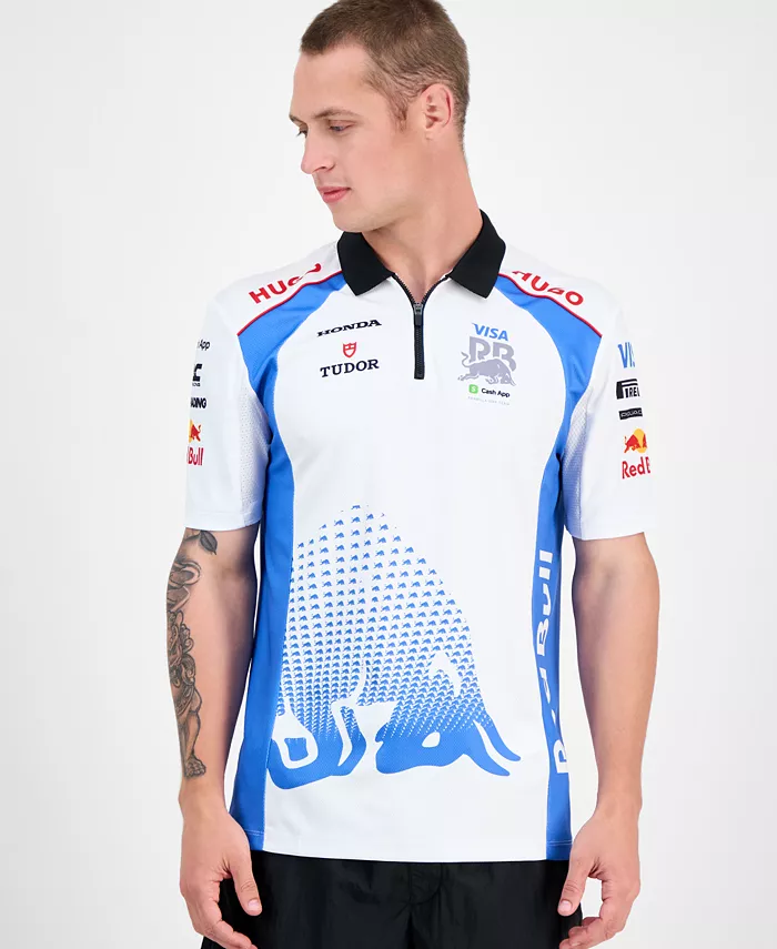 Мужская поло с коротким рукавом и спонсорскими логотипами Hugo Boss, белый
Мужская поло с коротким рукавом и спонсорскими логотипами Hugo Boss, белый