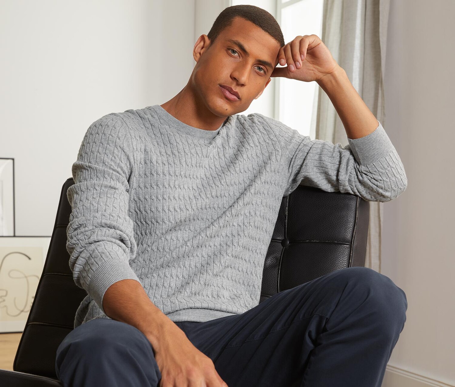 Вязаный свитер Tchibo, хизер серый
Вязаный свитер Tchibo, хизер серый